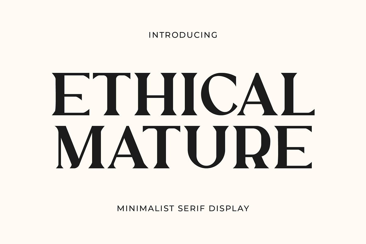 Ethical Mature Display Serif, a Serif Font by Artiveko (Photo 1 of 8)