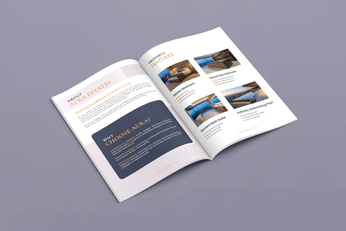 Luxury Real Estate Agency Brochure, a Brochure Template by VectStock (Photo 3 of 6)