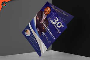 Blue And Silver Anniversary Program