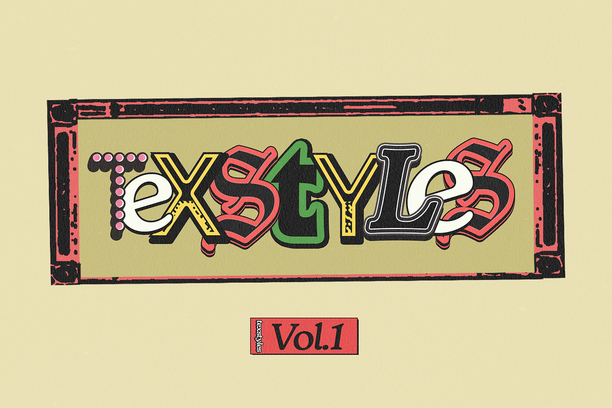 Textstyles - Vol.1, a Layer Style Add-On by KOZMIKDZN (Photo 1 of 5)
