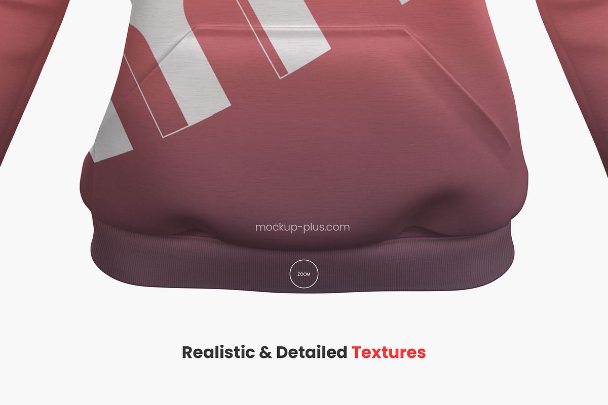 Realistic Women Hoodie Mockup, a Hoody Mockup by Mockup+ (Photo 3 of 5)