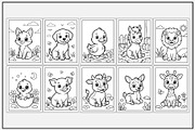 Baby Animals Coloring Book for Kids, an Animal Illustration by Lamia Emad (Thumbnail 3 of 5)