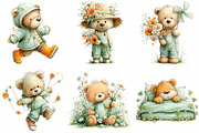 Spring Teddy Bear Clipart Set Bundle, an Illustration by Daily.Designs (Thumbnail 6 of 8)