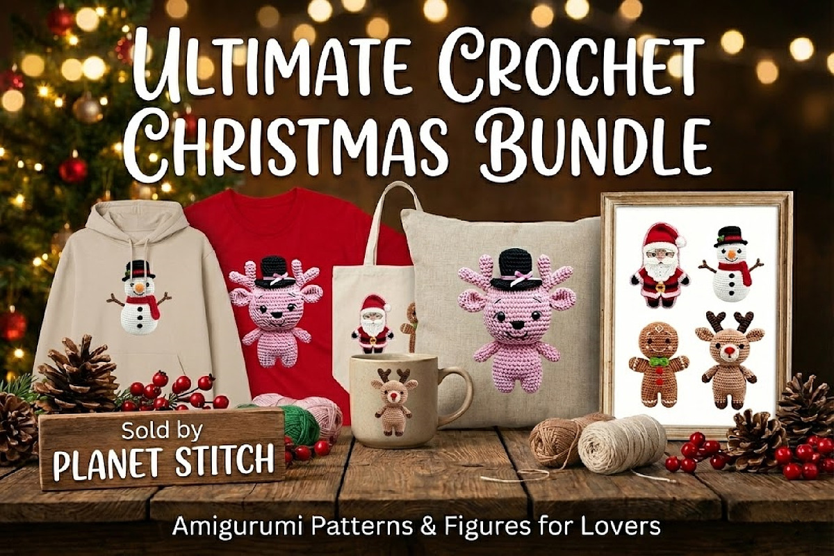 Christmas Realistic Crochet PNGs, an Object Illustration by Atelier Nocturne Graphic (Photo 1 of 4)
