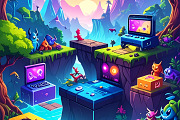24 Game Platform Background, a Background Photo by Design_Planet (Thumbnail 9 of 12)