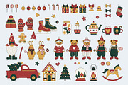 Christmas Clipart & Patterns Set, a Seasonal Illustration by Floralis (Thumbnail 3 of 9)