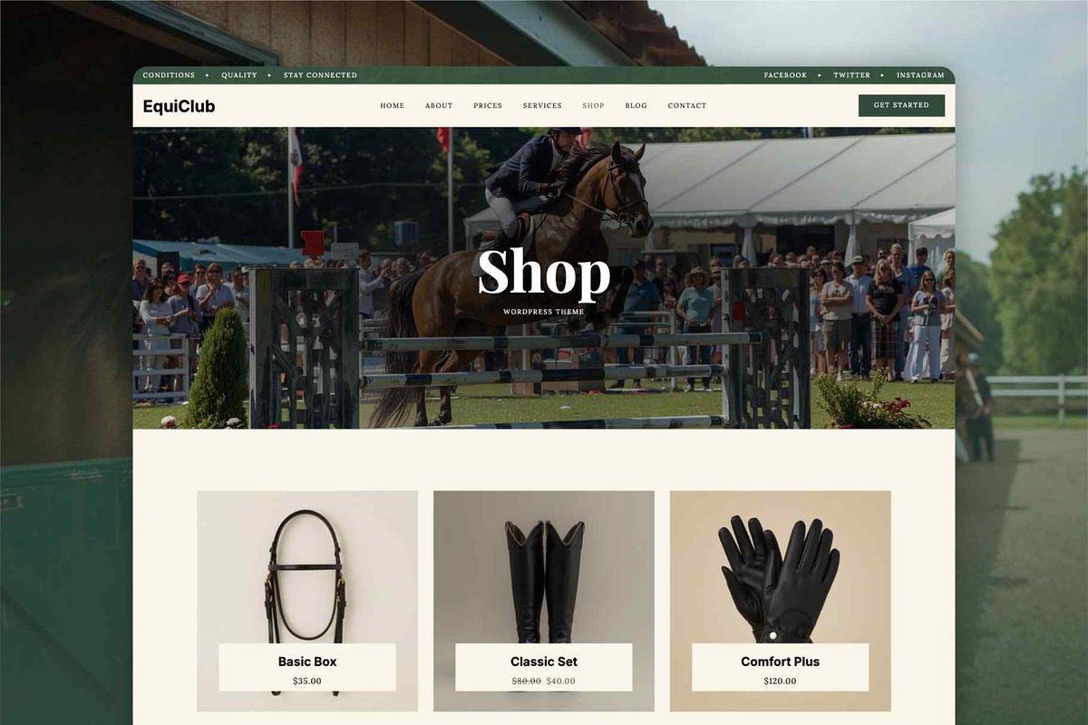 Horse Riding WordPress Theme, a WordPress Template by Nicdark Themes (Photo 3 of 4)