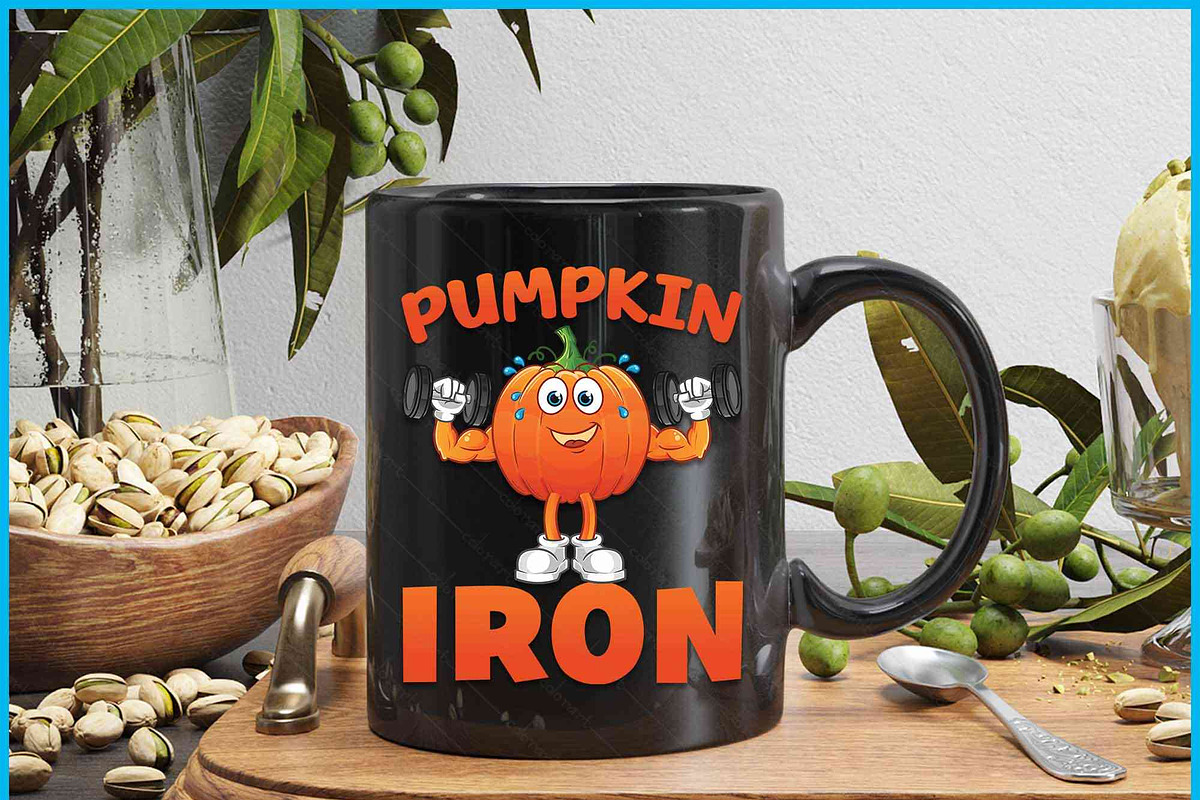 Pumpkin Iron Gym Halloween SVG, an Object Graphic by Creativeusart (Photo 3 of 4)