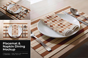 Placemat & Napkin Dining Mockup, a Product Mockup by Pitchlook.Studio (Thumbnail 1 of 4)