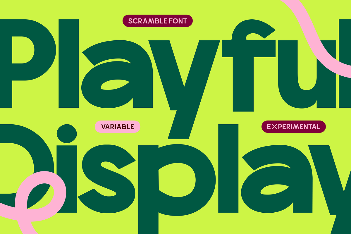 Scramble - Experimental Sans Family, a Sans Serif Font by agnyhasyastudio (Photo 2 of 17)