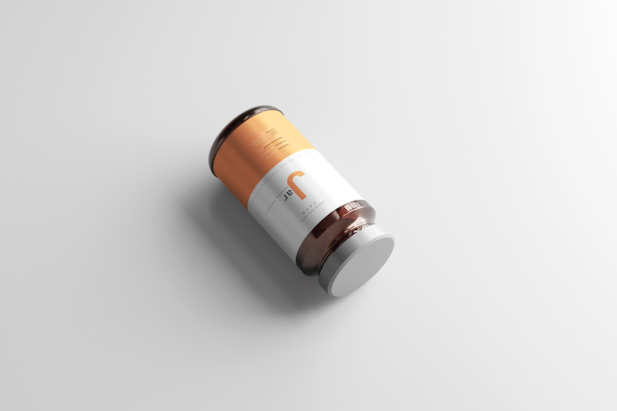 Amber Jar Mockup, a Cups & Container Mockup by pmvch (Photo 6 of 6)