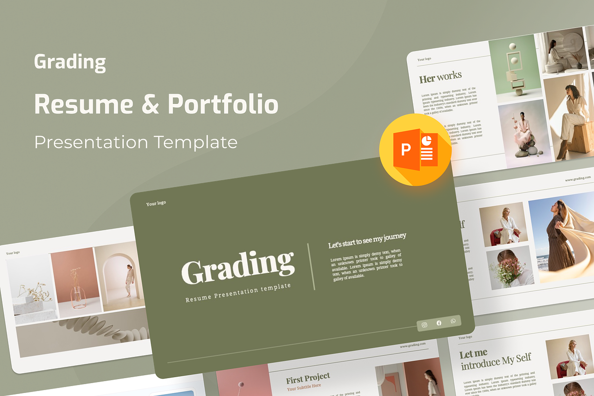 Resume and Portfolio PowerPoint, a Presentation Template by Premast (Photo 1 of 5)