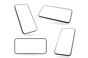 3d smartphone mockup with blank, an Object Illustration by art PVP - market
