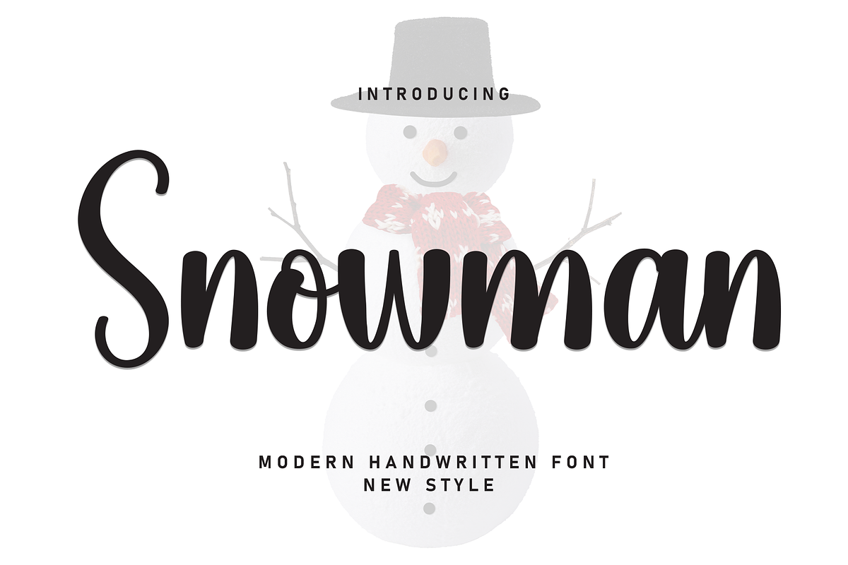 Snowman | Script Font, a Script Font by Scratchones (Photo 1 of 8)