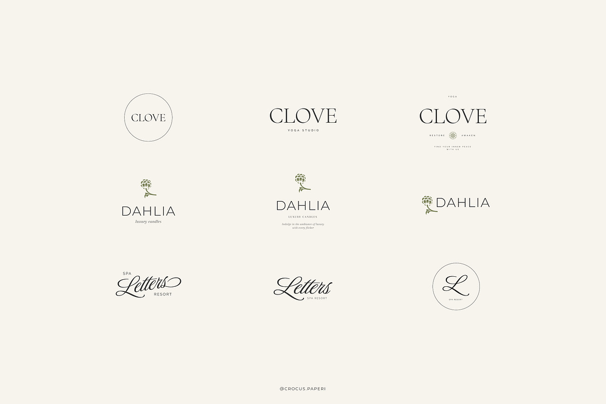 LUXURY Logos & Business Cards, a Branding & Logo Template by Crocus Paperi (Photo 15 of 17)