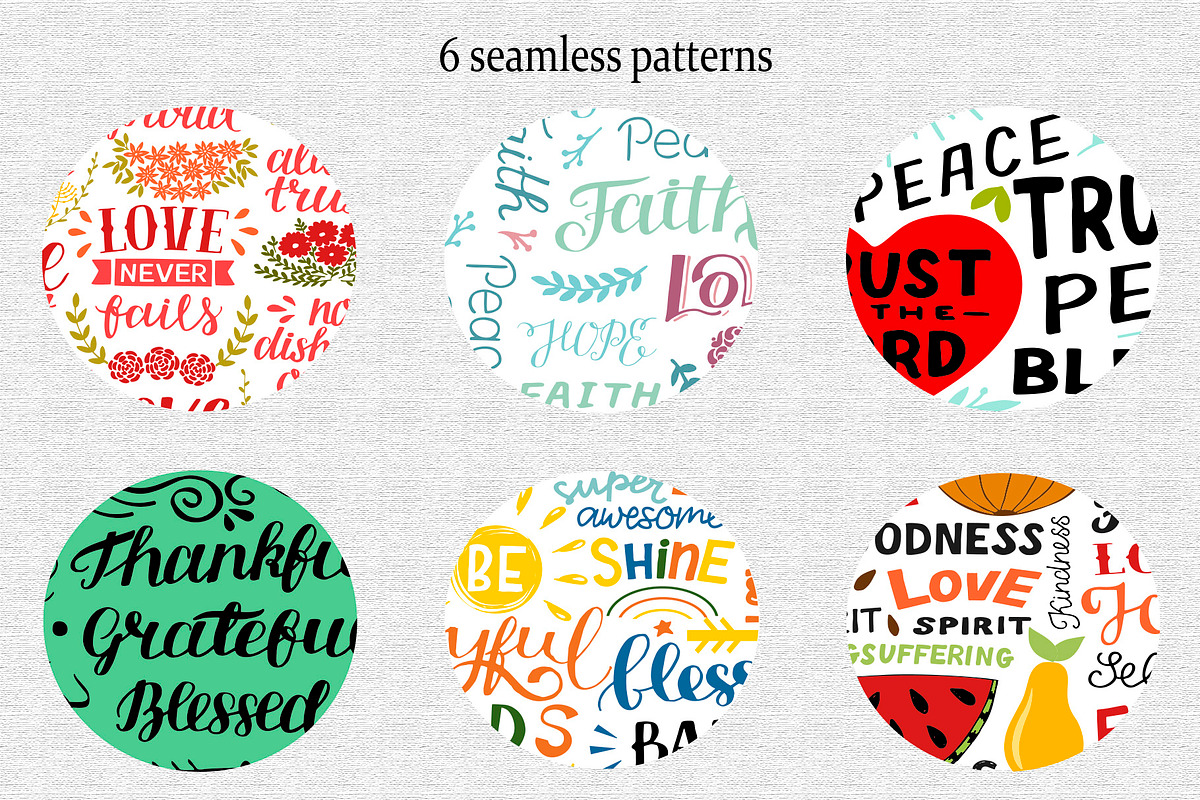 BUNDLE 30 CHRISTIAN PATTERNS, a Pattern Graphic by Ola-la-la (Photo 5 of 12)
