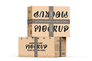 Corrugate Cardboard Shipping Box set, a Packaging Mockup by pixelmock (Thumbnail 12 of 16)