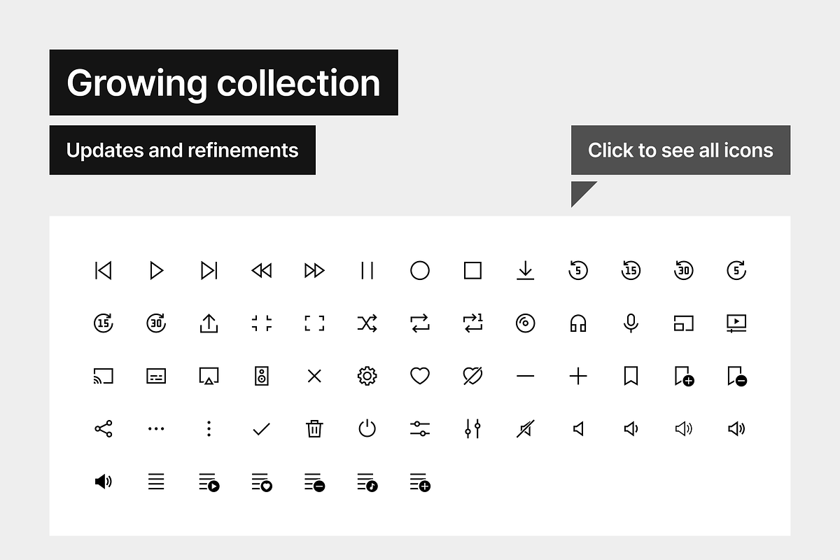 Media Controls Medium - 58 icons, an Outline Icon by Pictomate (Photo 2 of 7)