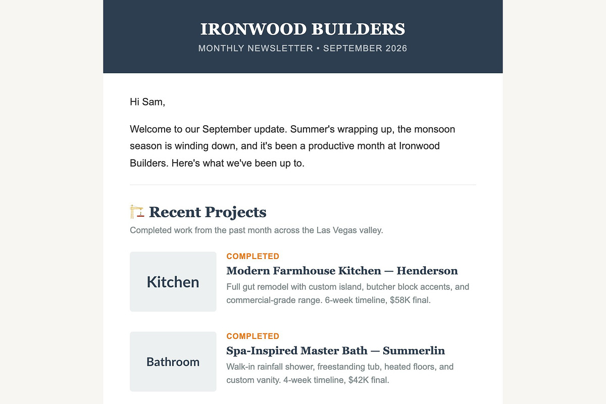 Construction Email Kit — 4 Emails, an Email Template by Art Club (Photo 5 of 5)