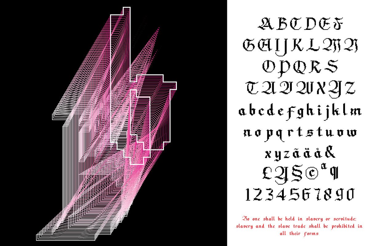Pixel Fraktur Blackletter, a Blackletter Font by cromatixclassroom (Photo 8 of 9)