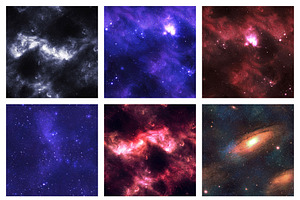 Seamless Galaxy Colorful Backgrounds