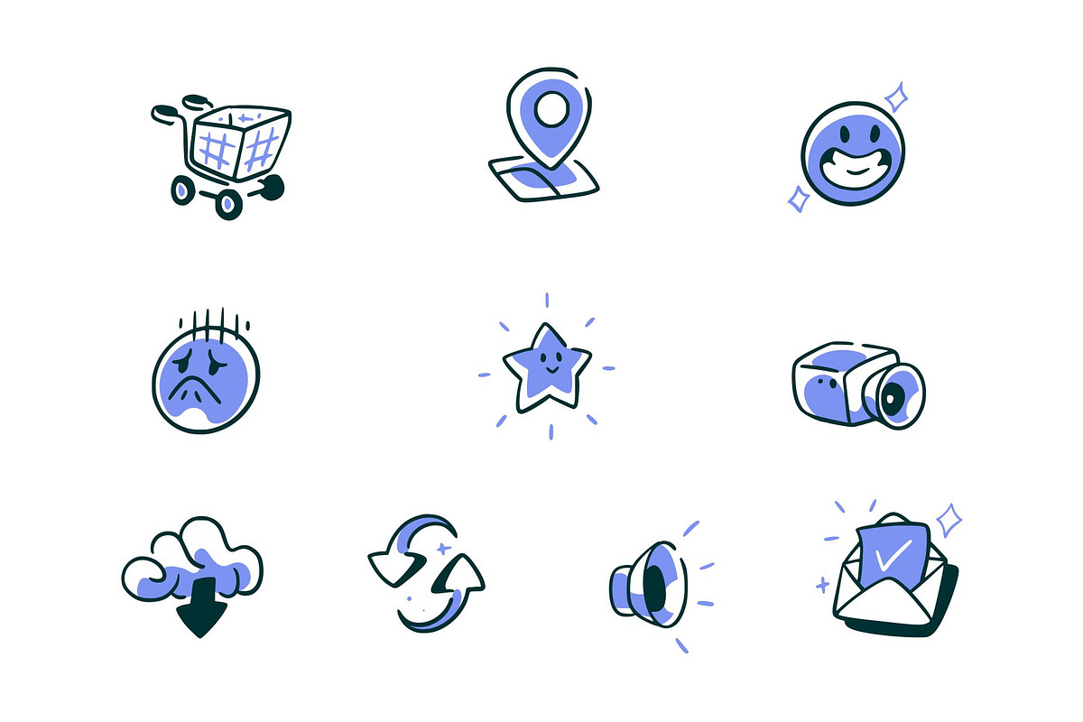 Social Media Doodle Icon Set Vol 1, an Object Illustration by SLAB! Design (Photo 3 of 3)