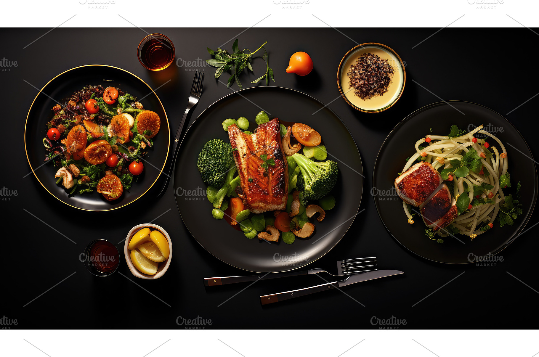 cutlery dinner food background ai, a Food & Drink Photo by pikepicture