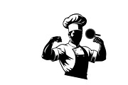 High-quality chef cooking silhouette, an Illustration by Amazin_art (Thumbnail 25 of 31)