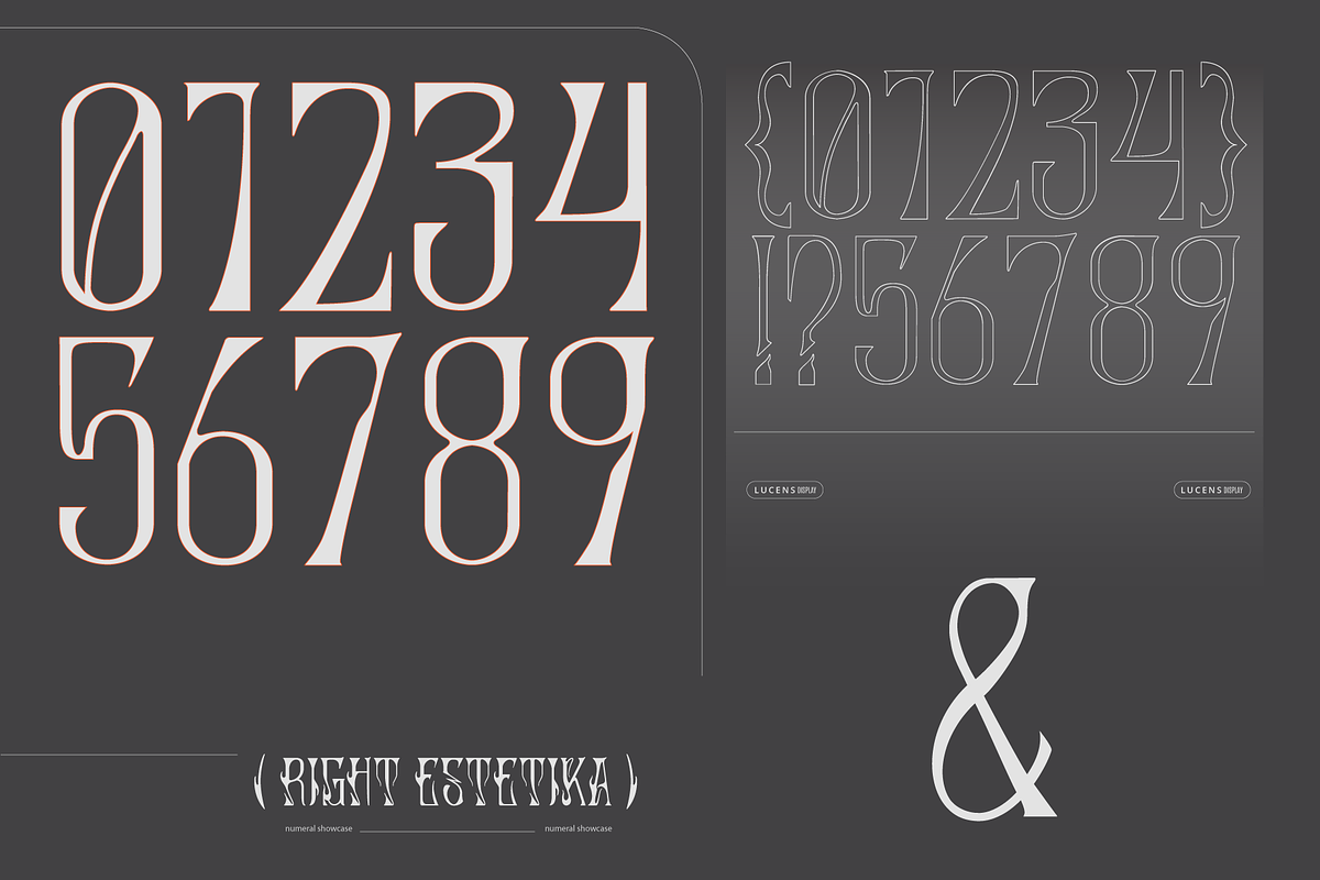 Lucens — Modern Gothic Display Font, a Blackletter Font by Aesthetight Studio (Photo 4 of 14)