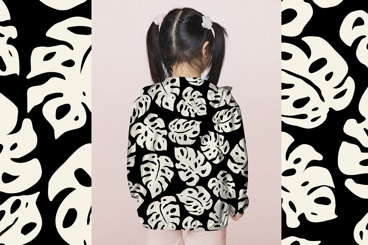 White Monstera Leaves, a Pattern Graphic by MalyskaStudio (Photo 7 of 19)