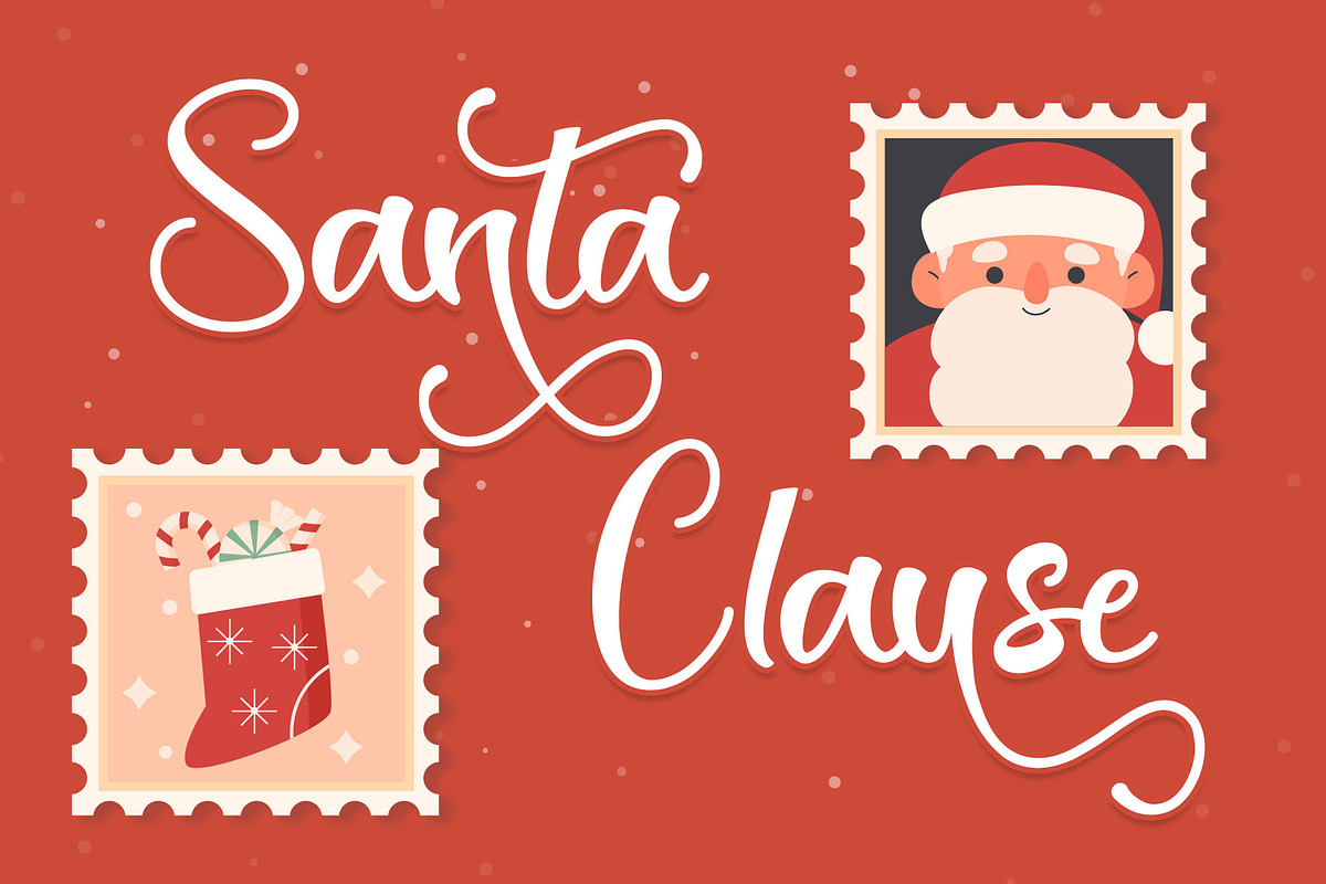 Christmas Stamp-Modern Calligraphy, a Script Font by alifryanzulfikar (Photo 4 of 8)