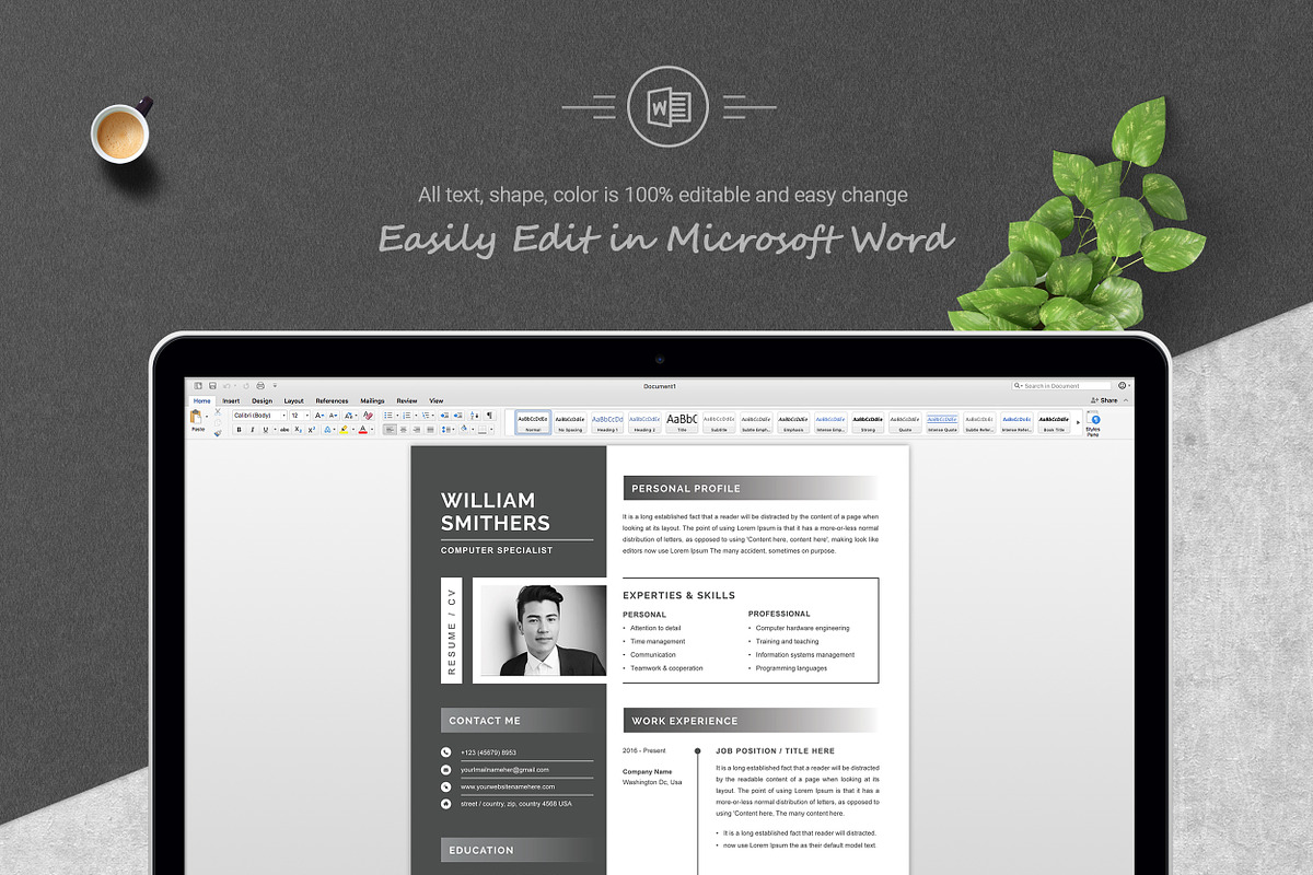 Resume Template, a Resume Template by ResumeInventor (Photo 5 of 6)