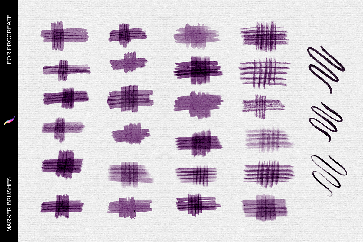 Marker brushes for Procreate, a Brush Add-On by Patternish (Photo 3 of 4)