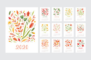 Floral Calendar For 2020-2021 Years