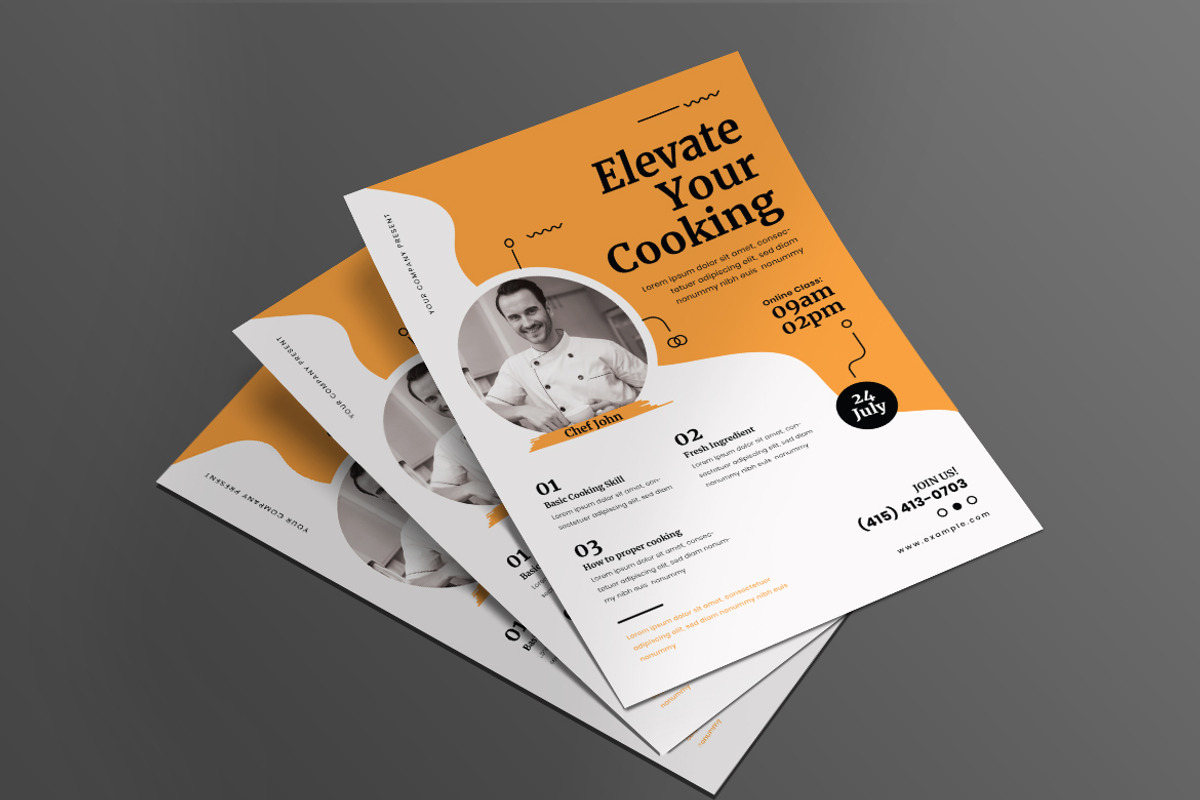 Cooking Class Flyers, a Flyer Template by Tokosatsu (Photo 3 of 4)