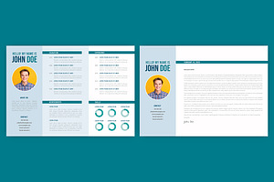 Simple Horizontal Resume And Cover