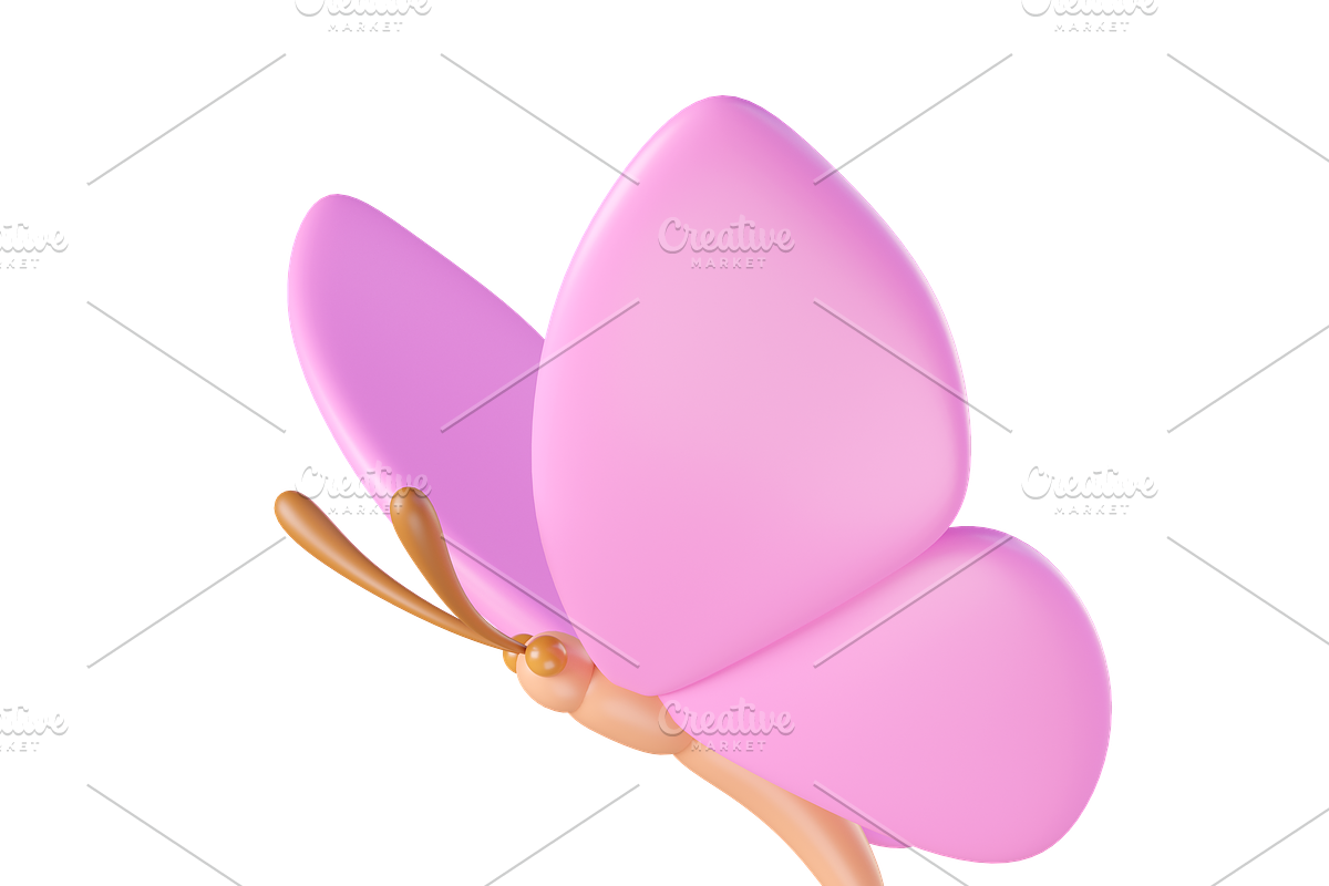 Cute 3D Butterflies icons, an Animal 3D Model by Hannet (Photo 9 of 9)