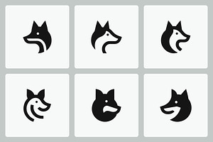 Minimalist Fox Logo Vector Icons, a Branding & Logo Template by Vectorium Studio