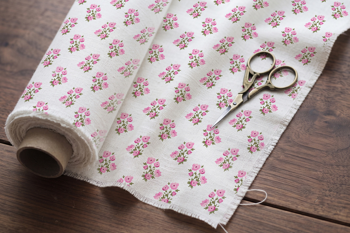 Pink Peony Vector Seamless Patterns, a Pattern Graphic by Nadia Semyroz (Photo 8 of 10)