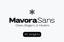 Mavora Sans Typeface - 45 Weights
