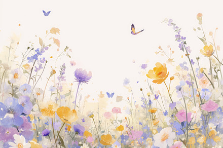 meadow flowers on the edge of the frame for booklets and frames., a Photo by Pictures for you!!!!!!!!!