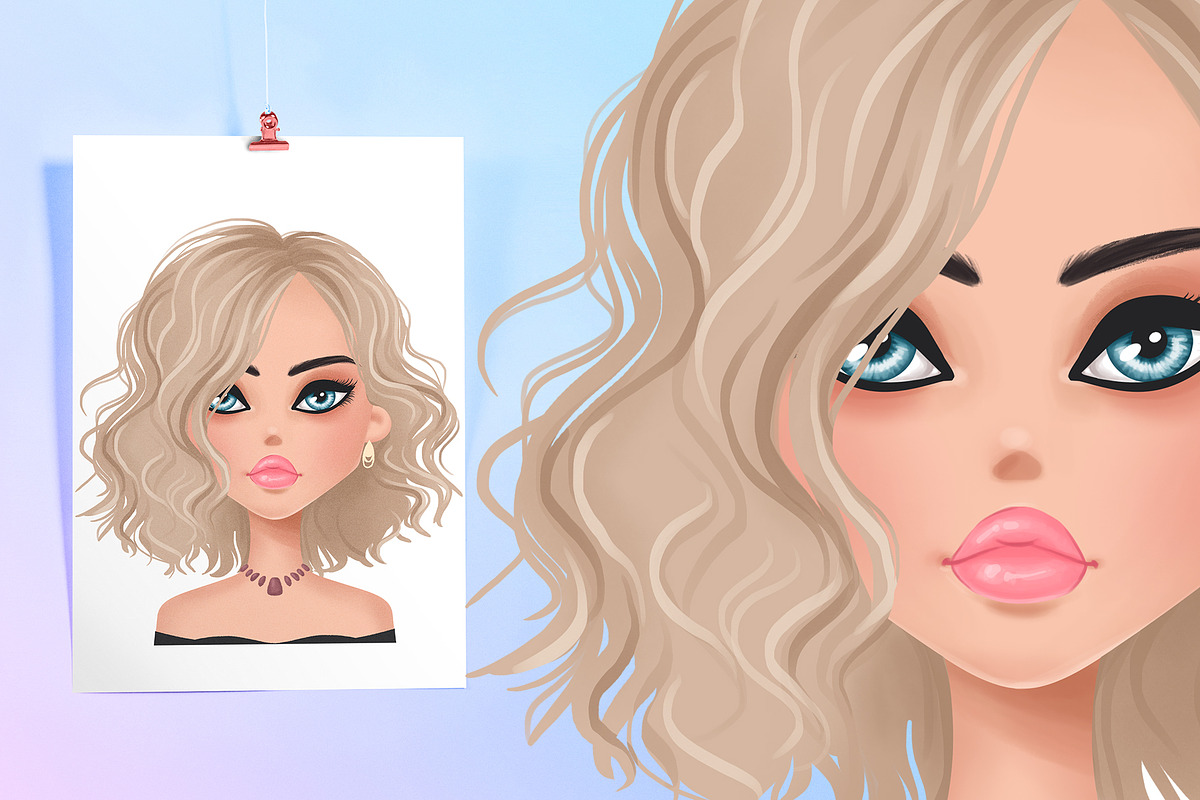 Girls portrait creator., a Person Illustration by Yana Lesiuk (Photo 8 of 11)