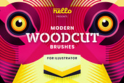 Modern Woodcut Brushes, a Brush Add-On by Super Hello (Thumbnail 1 of 6)