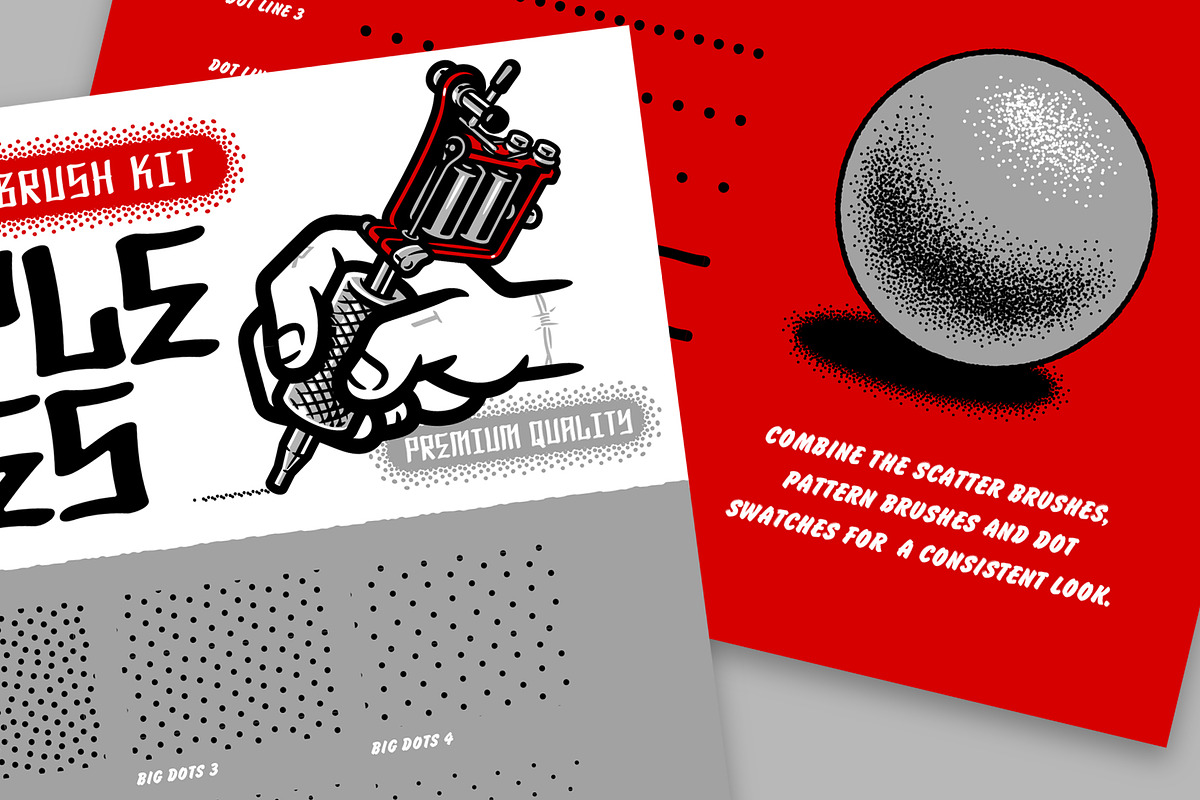 Stipple Lines brushes - Illustrator, a Brush Add-On by MightySHORT (Photo 4 of 5)