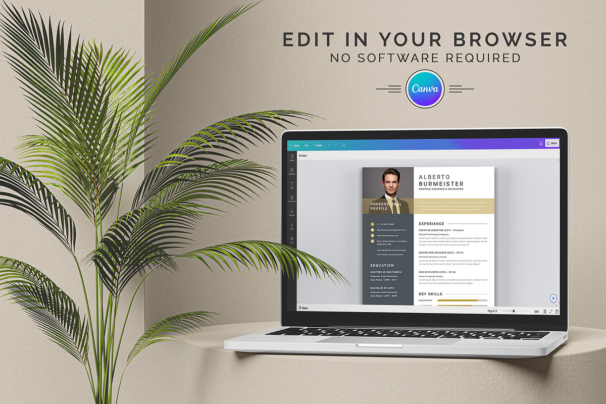 Resume Canva, a Resume Template by DesignDevisers (Photo 7 of 10)