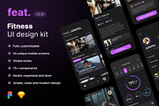 Feat Fitness UI Design Kit, an UI Kit Template by phoneixdesign (Thumbnail 1 of 5)