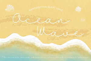 Ocean Wave, a Script Font by Jelena Sardi