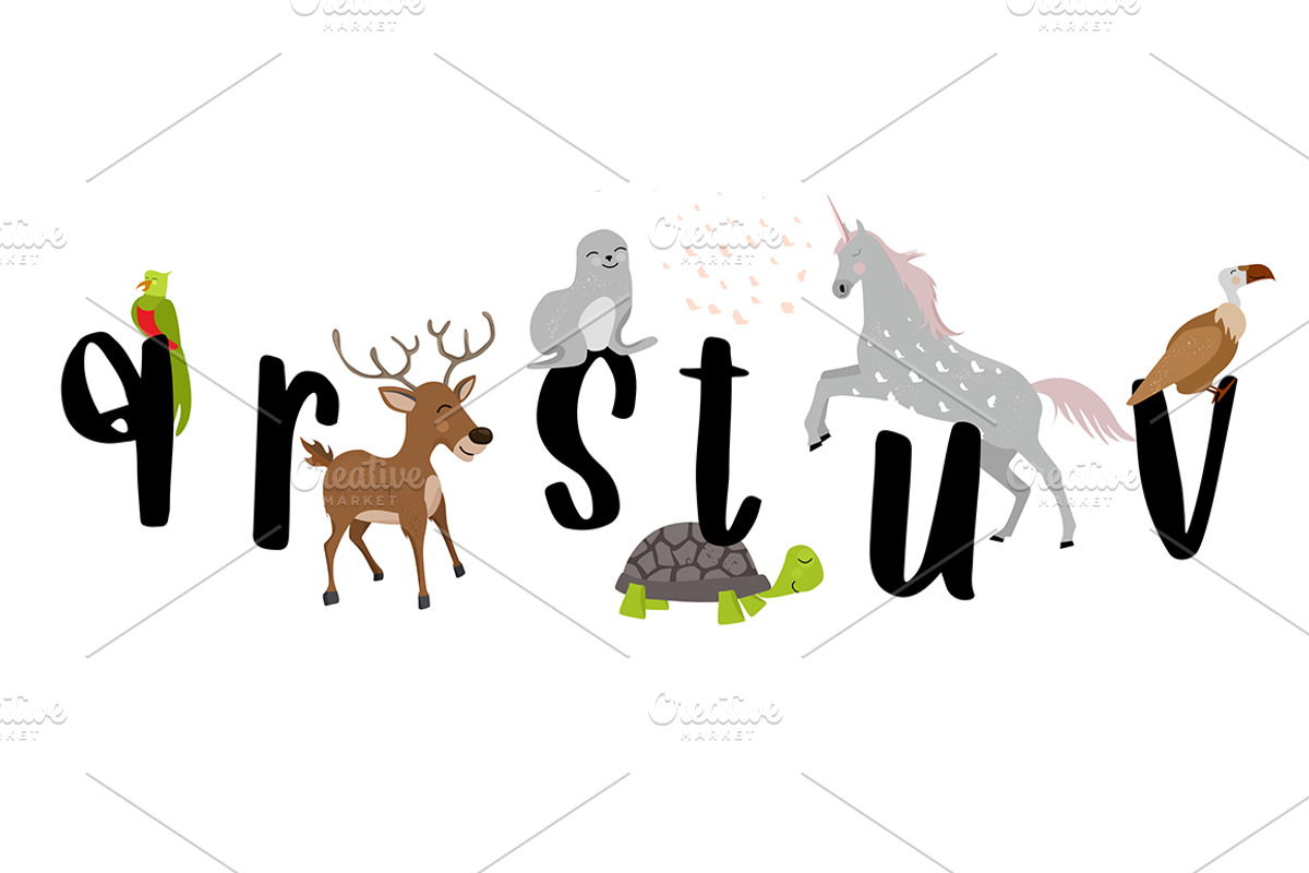 Animal alphabet poster, an Animal Illustration by land art (Photo 8 of 9)