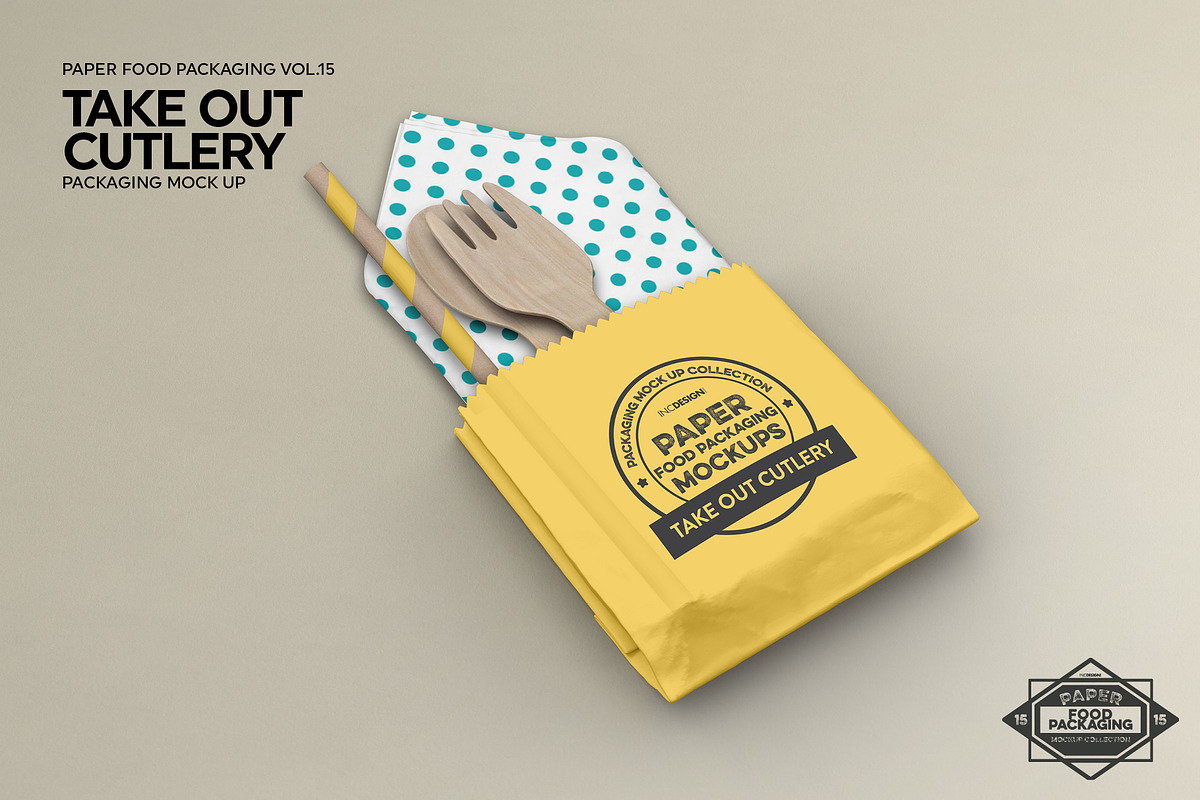 Takeout Cutlery Utensil Mockup, a Product Mockup by INCDesign (Photo 5 of 7)