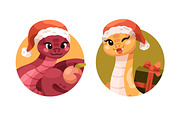 Cute snakes, Chinese New Year mascot, an Animal Illustration by Good Studio (Thumbnail 12 of 16)